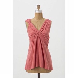 ANTHROPOLOGIE Deletta Twist and Flounce Tank
